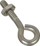 National Hardware N221-556 Eye Bolt, #10-24 Thread, 3/4 in L Thread, 0.28 in ID Dia Eye, 0.91 in L Shank